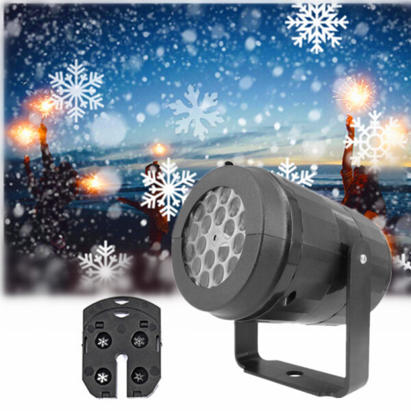 Christmas Party Lights Snowflake Projector Light Led Stage Light Rotating Xmas Pattern Outdoor Holiday Lighting Garden Christmas Decor - Image 7