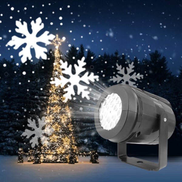 Christmas Party Lights Snowflake Projector Light Led Stage Light Rotating Xmas Pattern Outdoor Holiday Lighting Garden Christmas Decor - Image 4