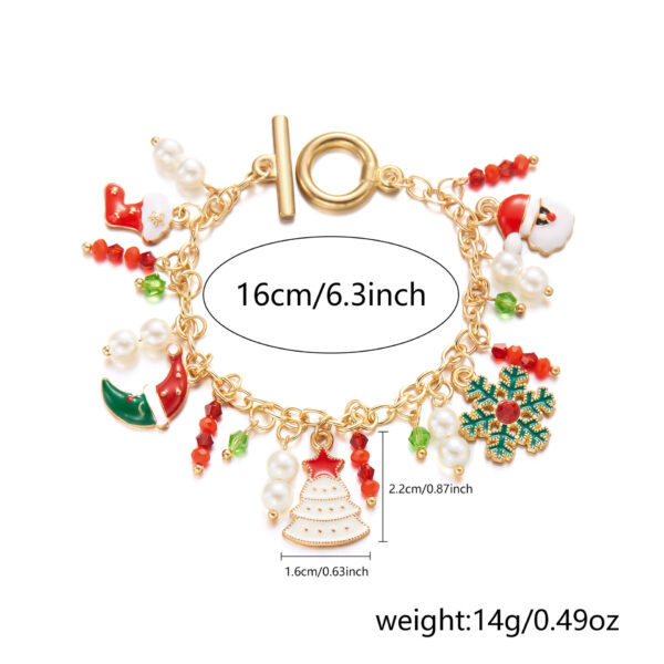 Personalized Christmas Bracelet Christmas Tree Santa Claus Pendant Bracelet For Women Jewelry - Image 9