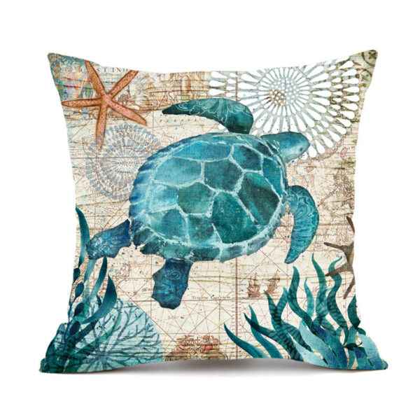 Cushion Covers Sea Turtle Printed Throw Pillow Cases For Home Decor Sofa Chair Seat - Image 5