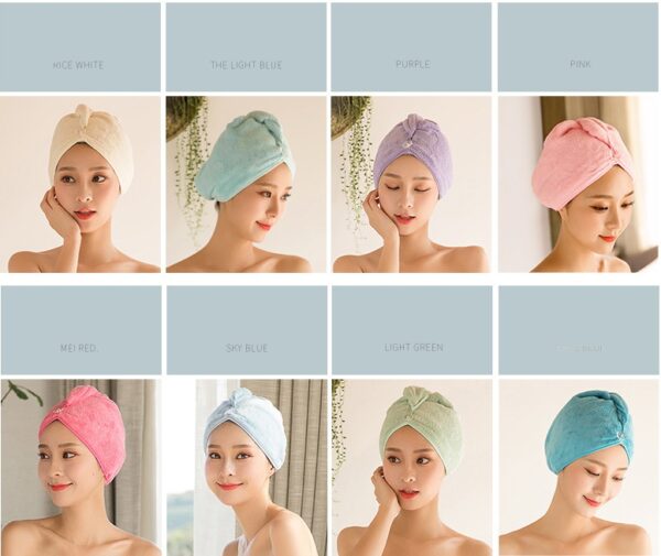 Women's Hair Dryer Cap, Absorbent Dry Hair Towel - Image 5