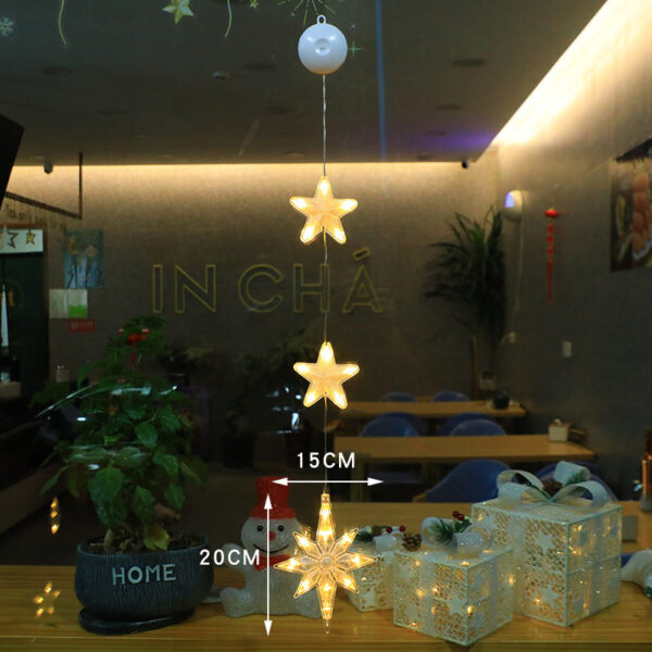 Christmas 3pcs LED Light Star Xmas Tree Hanging Sucker Lamp Window Ornaments Decoration For Home Xmas Navidad New Year Decor Christmas Decorations - Image 10