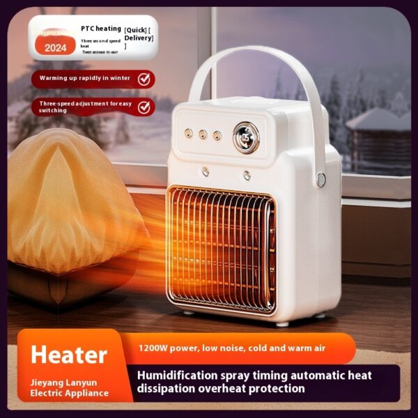 1200W 2 In 1 Efficient Room Heater Humidifying Table Heater Overheating Protections Heater Indoor Heater Suitable For Offices - Image 9